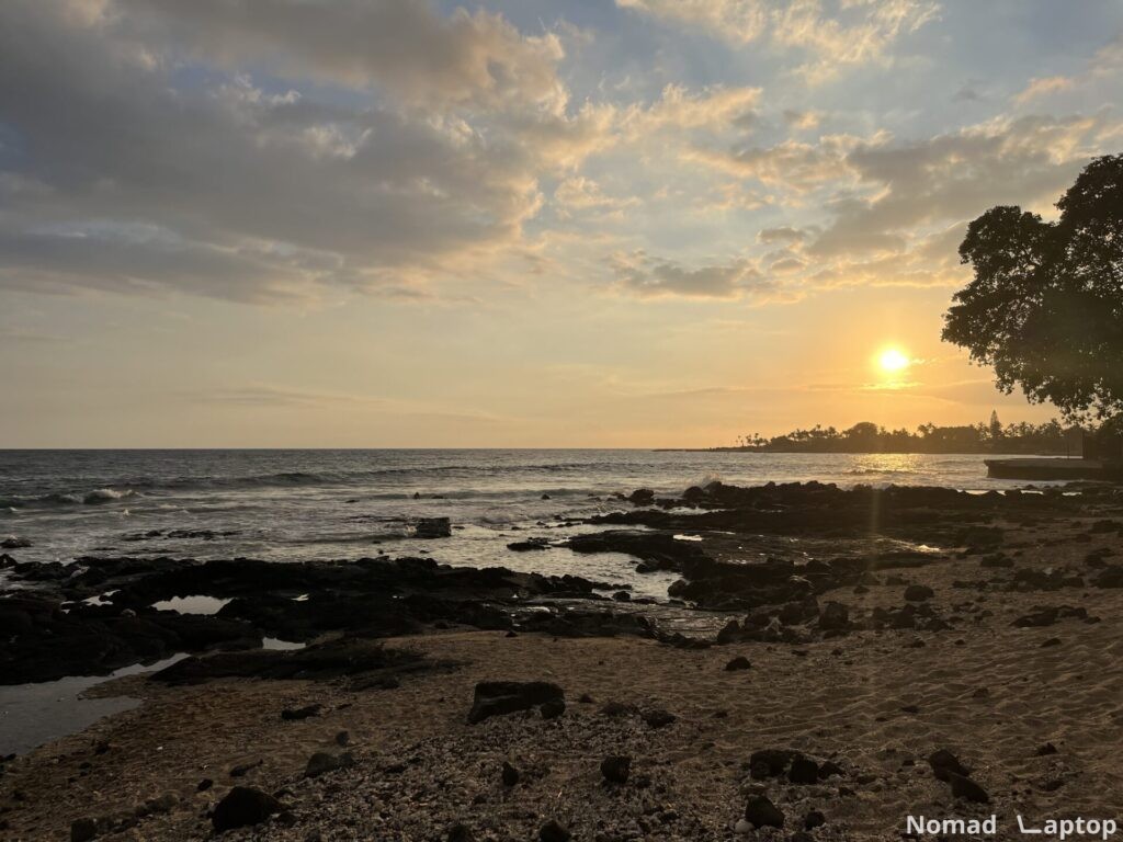 The beautiful sunsets from Kona town