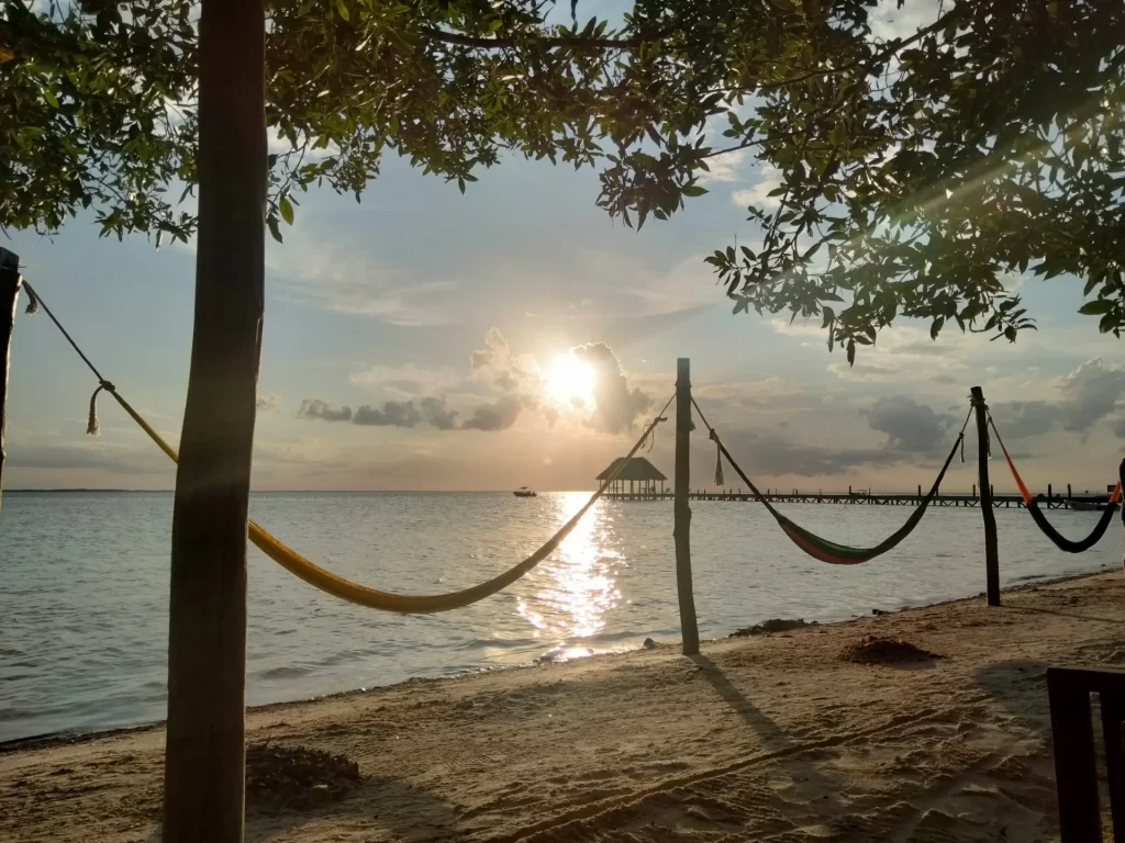 beach hammocks in Punta Cocos