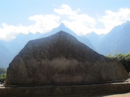 rock mimicking mountain silhouette