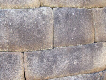 Closeup of tightly locked stones walls