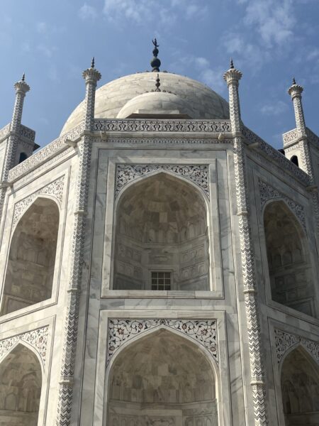 Taj Mahal mausoleum closeup